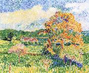 Camille Pissarro The fall of the big walnut oil